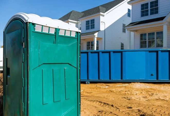 job site necessities a cluster of porta potties providing relief for workers